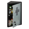 relaxdays Badezimmermöbel<Medizinschrank in Schwarz - (B)30 x (H)45 x (T)17,5 cm