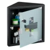 relaxdays Badezimmermöbel<Medizinschrank in Schwarz - (B)30 x (H)30 x (T)17,5 cm