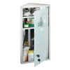 relaxdays Badmöbel<Medizinschrank in Silber - (B)30 x (H)56 x (T)18 cm