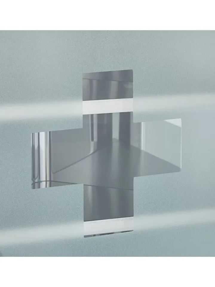 relaxdays Badmöbel<Medizinschrank in Silber - (B)30 x (H)56 x (T)18 cm