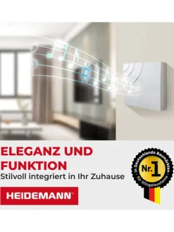 Heidemann Smarthome & Wetterstationen<Mehrklang-Gong Quarter reinweiß