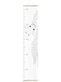 Eulenschnitt Wohndekoration<Messlatte "Giraffe" in Weiß - (B)19,5 x (H)100 cm