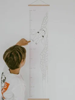 Eulenschnitt Wohndekoration<Messlatte "Giraffe" in Weiß - (B)19,5 x (H)100 cm