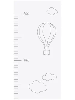 Eulenschnitt Wohndekoration<Messlatte "Heißluftballon" in Weiß