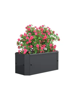 VCM Pflanzen & Zubehör<Metall Pflanzkasten Blumentopf 39x18 Balora S in Schwarz