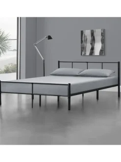 en.casa Betten & Matratzen<Metallbett Laos in Schwarz (B)180cm