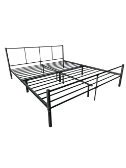 en.casa Betten & Matratzen<Metallbett Laos in Schwarz (B)180cm