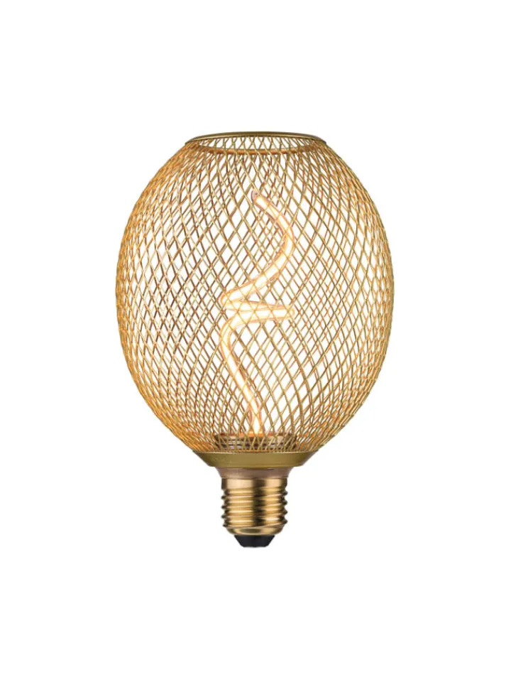 paulmann Leuchtmittel<Metallic Glow Standard 230V LED Globe E27 180lm 4W 1800K dimmbar Messing