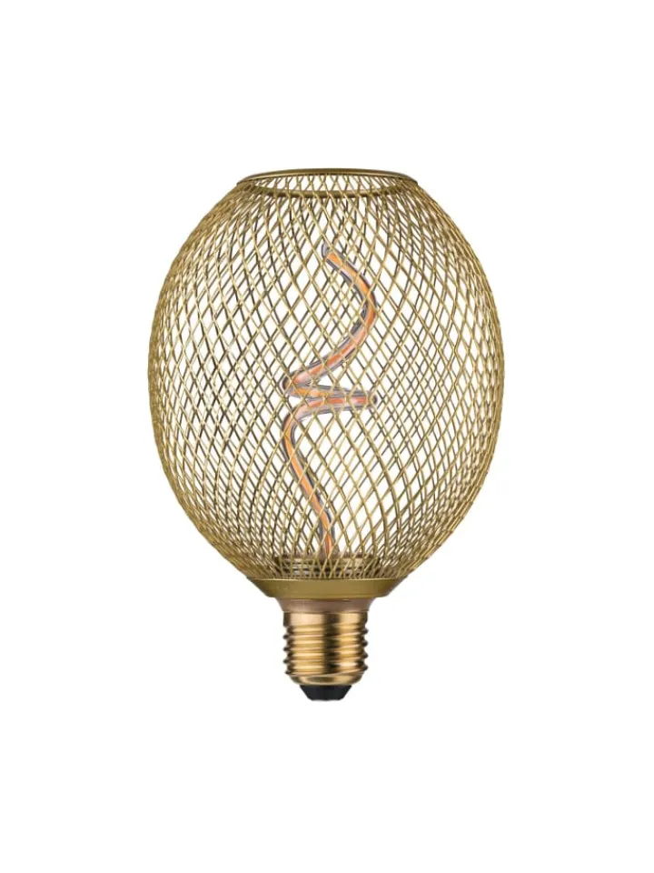 paulmann Leuchtmittel<Metallic Glow Standard 230V LED Globe E27 180lm 4W 1800K dimmbar Messing