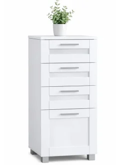 VCM Badmöbel<Midischrank Schubladen Nilari 76 x 38 x 28 cm in Weiß