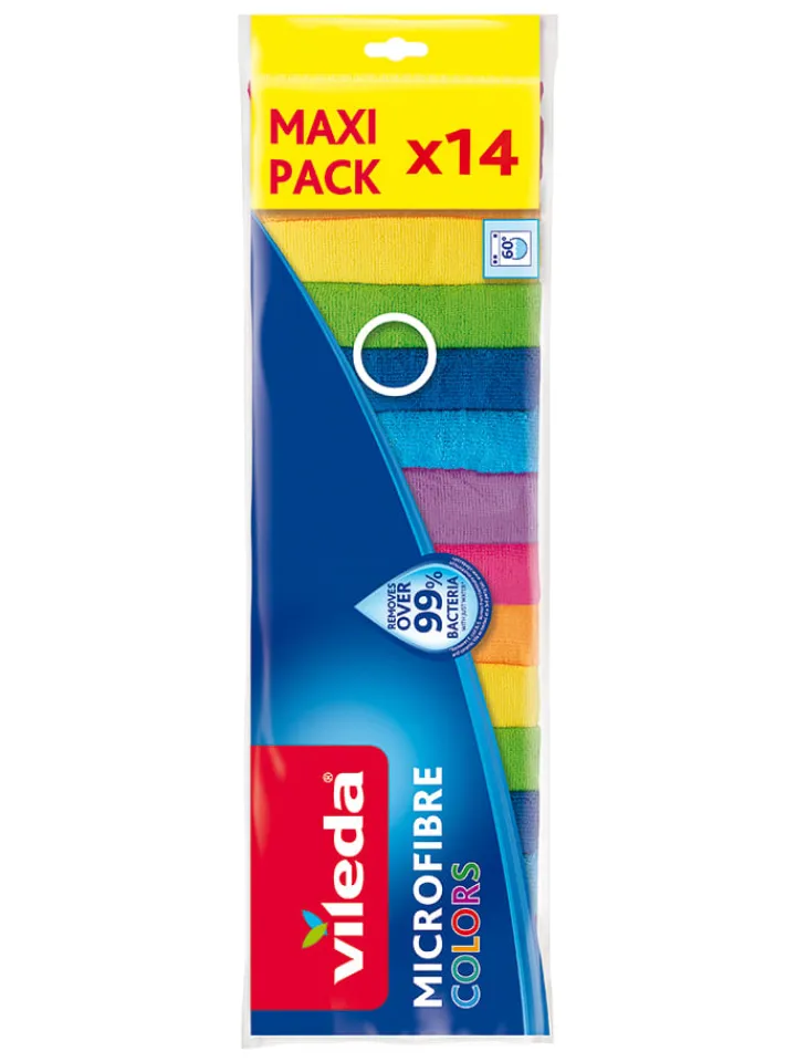 Vileda Putz- & Waschutensilien<Mikrofasertücher "Colors" in Bunt - 14 Stück