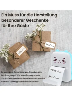 Wisam® Tablets, Konsolen & Elektronisches Spielzeug<Mini Bluetooth Taschendrucker Kompatibel mit iOS Android Etikettendrucker Blau
