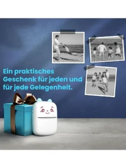Wisam® Tablets, Konsolen & Elektronisches Spielzeug<Mini Bluetooth Taschendrucker Kompatibel mit iOS Android Etikettendrucker Blau