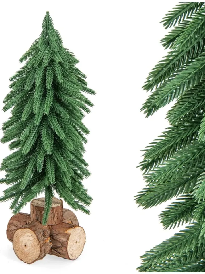 COSTWAY Künstliche Weihnachtsbäume<Mini Weihnachtsbaum mit Sockel in Grün