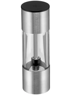 WMF Gedeckter Tisch|Koch- & Backutensilien<Mini-Salz- & Pfeffermühle in Silber - (H)11 x Ø 3,5 cm