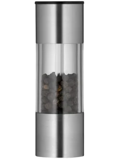 WMF Gedeckter Tisch|Koch- & Backutensilien<Mini-Salz- & Pfeffermühle in Silber - (H)11 x Ø 3,5 cm