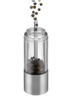 WMF Gedeckter Tisch|Koch- & Backutensilien<Mini-Salz- & Pfeffermühle in Silber - (H)11 x Ø 3,5 cm