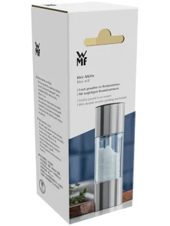 WMF Gedeckter Tisch|Koch- & Backutensilien<Mini-Salz- & Pfeffermühle in Silber - (H)11 x Ø 3,5 cm
