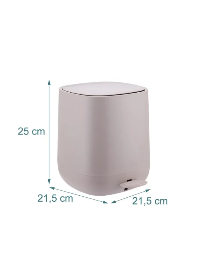 relaxdays Mülleimer<Mülleimer Bad in Beige - 5 l