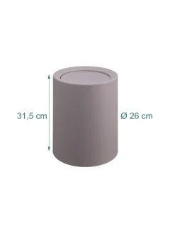 relaxdays Mülleimer<Mülleimer in Beige - 13 Liter