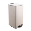 relaxdays Mülleimer<Mülleimer in Beige - 30 Liter