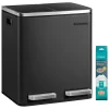 Songmics Mülleimer<Mülleimer in Schwarz - (B)41 x (H)44,5 x (T)27,5 cm