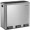 Songmics Mülleimer<Mülleimer in Silber/ Schwarz - (B)61 x (H)55,5 x (T)31,5 cm
