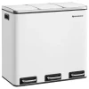 SONGMICS Mülleimer<Mülleimer in Weiß/ Silber- (B)61 x (H)55,5 x (T)31,5 cm