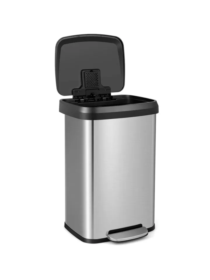 COSTWAY Mülleimer<Mülleimer 50L in Silber