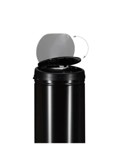 relaxdays Mülleimer<Mülleimer Schwarz - 50l