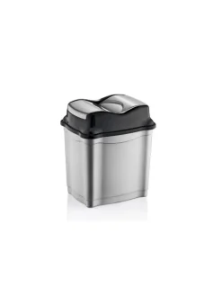 COFI 1453 Mülleimer<Moderner Abfalleimer / Mülleimer mit praktischem Push-Deckel in Grau