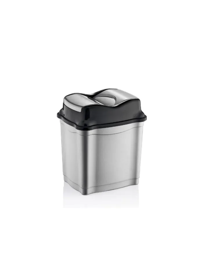 COFI 1453 Mülleimer<Moderner Abfalleimer / Mülleimer mit praktischem Push-Deckel in Grau