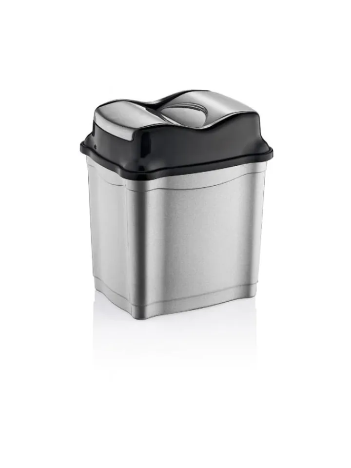 COFI 1453 Mülleimer<Moderner Abfalleimer / Mülleimer mit praktischem Push-Deckel in Grau