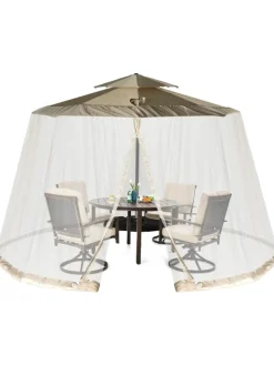COSTWAY Gartenmöbel<Moskitonetz für 2,5-3m Pavillon in Beige