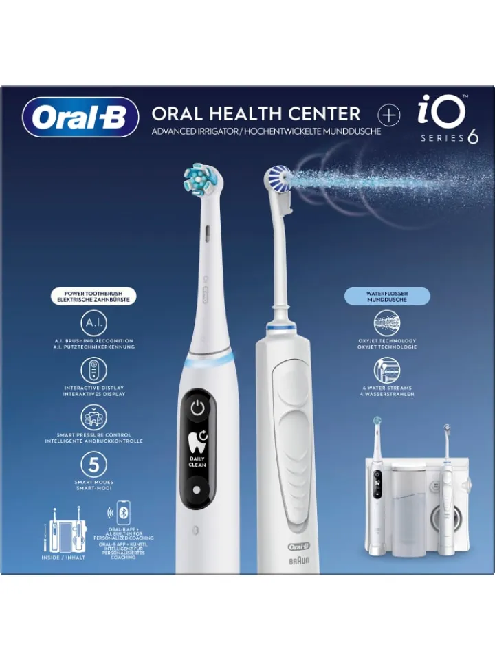 Oral-B Zahn & Mundpflege<Munddusche "OxyJet + iO 6" in Weiß
