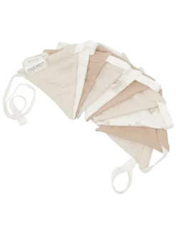 Little Dutch Partyzubehör & -Dekoration<Mussein-Girlande in Weiß/ Beige/ Taupe - (L)200 cm