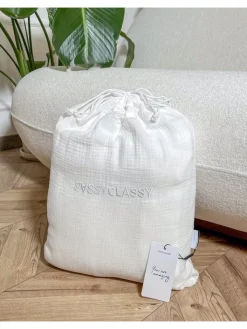 SASSYCLASSY Bettwäsche & Bettwaren<Musselin Bettwäsche in Weiß