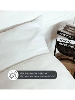 SASSYCLASSY Bettwäsche & Bettwaren<Musselin Bettwäsche in Weiß
