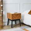 Rétro Chic Tische<Nachttisch ''Felix'' in Hellbraun - (B)40 x (H)50 x (T)40 cm