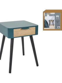 THE HOME DECO FACTORY Tische<Nachttisch in Blau - (B)35 x (H)48 x (T)35 cm