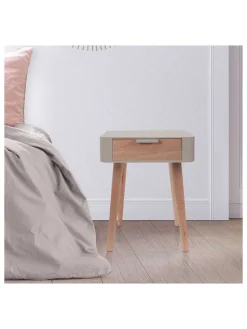 The Home Deco Kids Tische<Nachttisch in Taupe - (B)35 x (H)48 x (T)35 cm