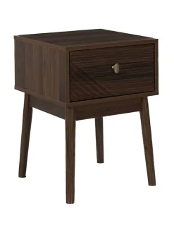 THE HOME DECO FACTORY Tische<Nachttisch "Tiffany" in Braun - (B)40 x (H)55 x (T)40 cm