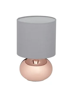 relaxdays Tischleuchten<Nachttischlampe in Kupfer - (H)28 x Ø 18 cm