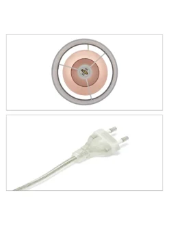 relaxdays Tischleuchten<Nachttischlampe in Kupfer - (H)28 x Ø 18 cm