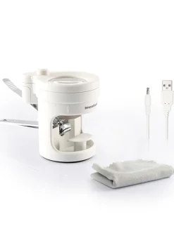 InnovaGoods Pflege & Gesundheit<Nagelknipser in Grau/ Weiß - (H)10,5 x Ø 8,2 cm