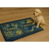 Paws&Whiskers Katzen<Napfunterlage in Blau/ Gelb - (L)40 x (B)70 cm