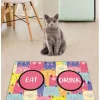 Paws&Whiskers Katzen<Napfunterlage in Pink/ Bunt - (L)40 x (B)60 cm