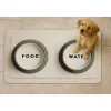 Paws&Whiskers Katzen<Napfunterlage in Weiß/ Schwarz - (L)40 x (B)70 cm