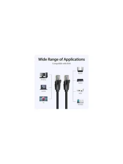 Wisam® Tablets, Konsolen & Elektronisches Spielzeug<Netzwerkkabel RJ45 LAN-Kabel , UTP, Cat.6a 10m Schwarz