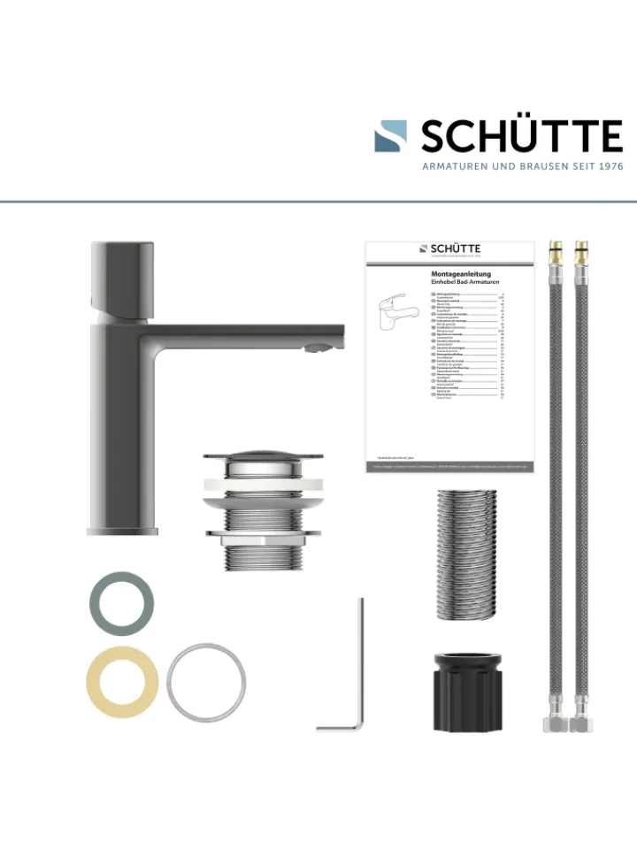Franz Joseph Schütte Badarmaturen<NEW YORK Waschtischarmatur, Graphit matt